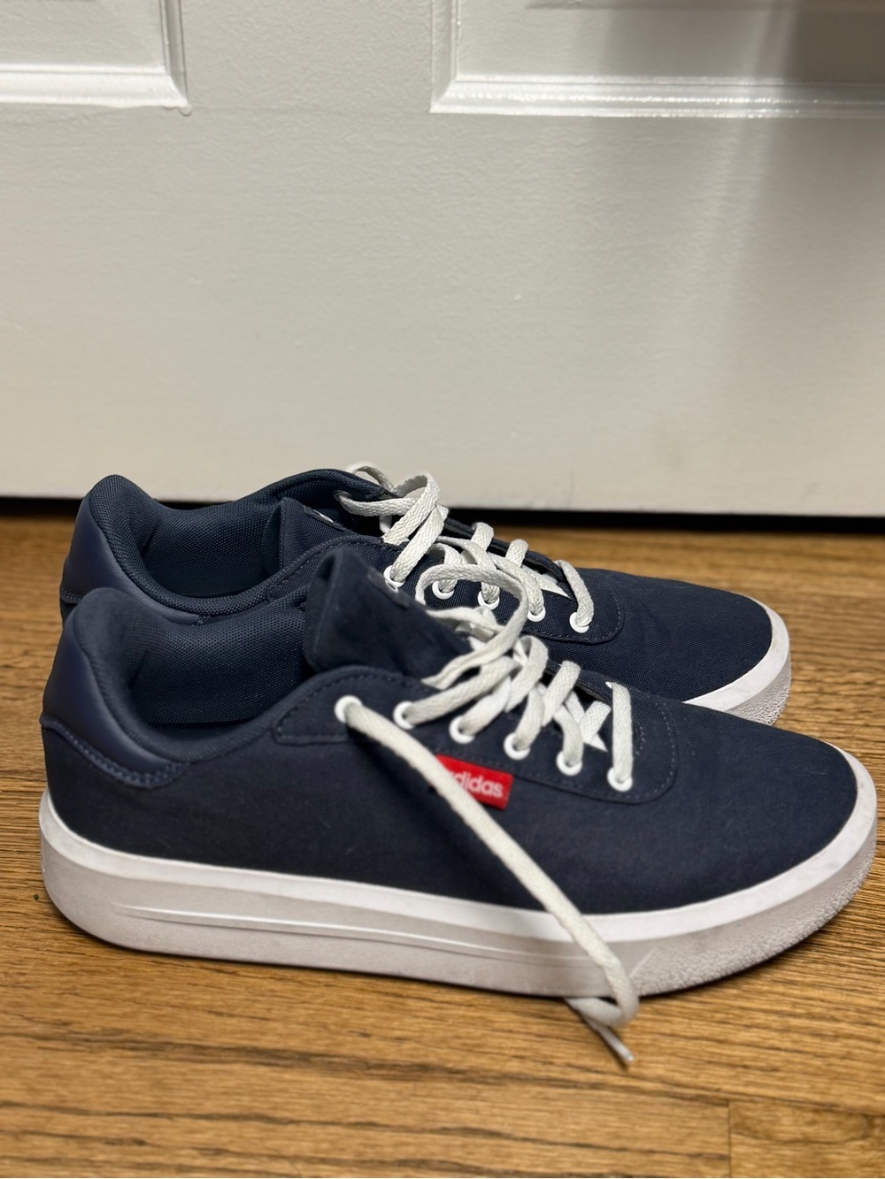 adidas Navy Low-Profile Sneakers with White Accents